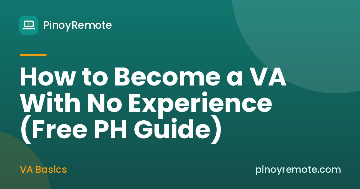How to become a VA with no experience Philippines guide cover