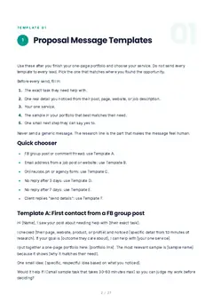 Template Pack page 2: proposal message templates