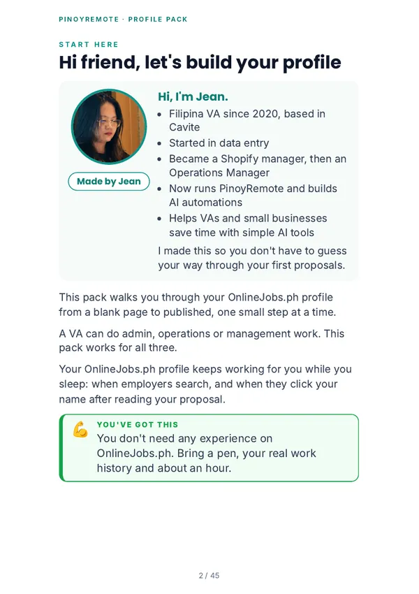 Start here, Page 2