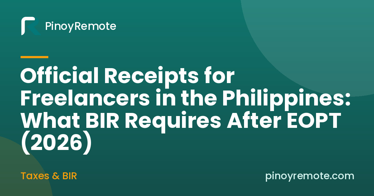 official receipt for freelancers Philippines, EOPT invoice rule featured card