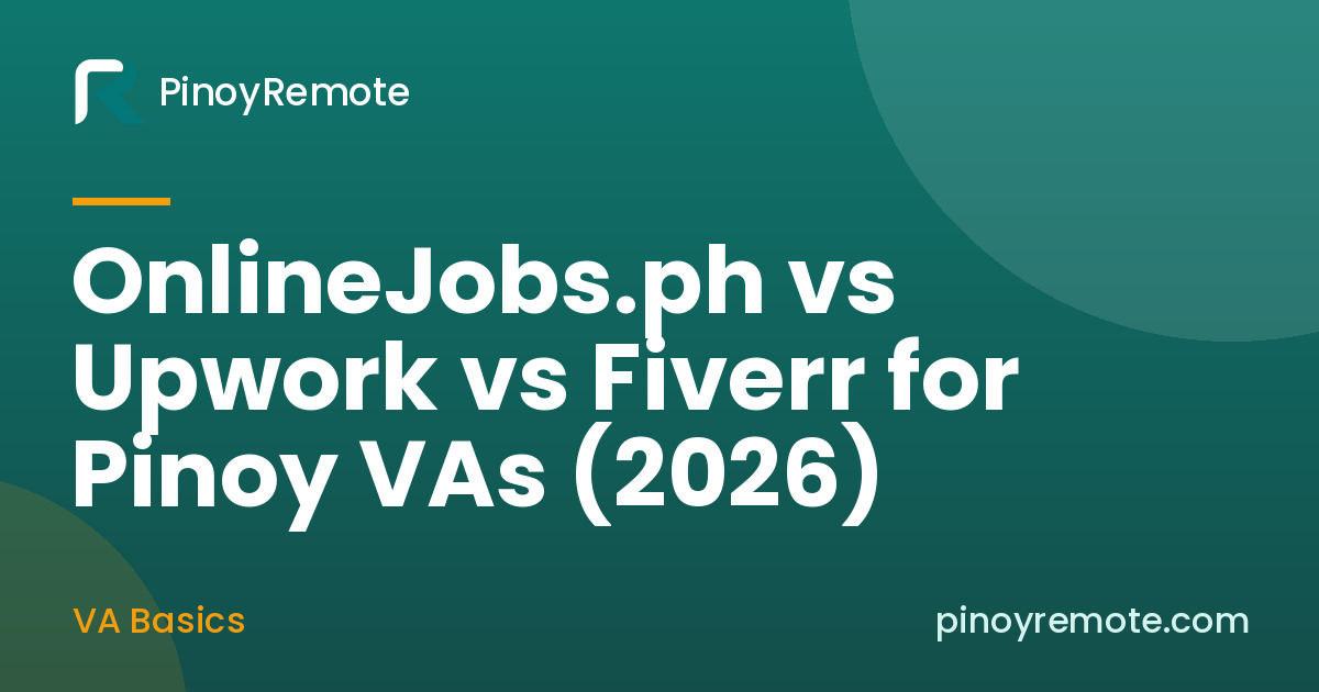 OnlineJobs.ph vs Upwork vs Fiverr comparison guide cover