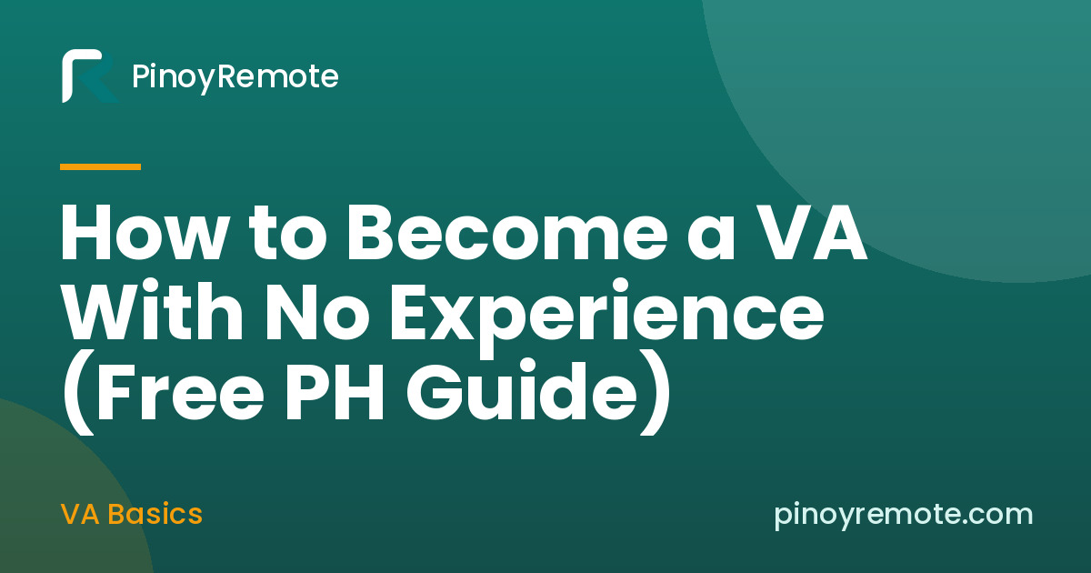 How to become a VA with no experience Philippines guide cover